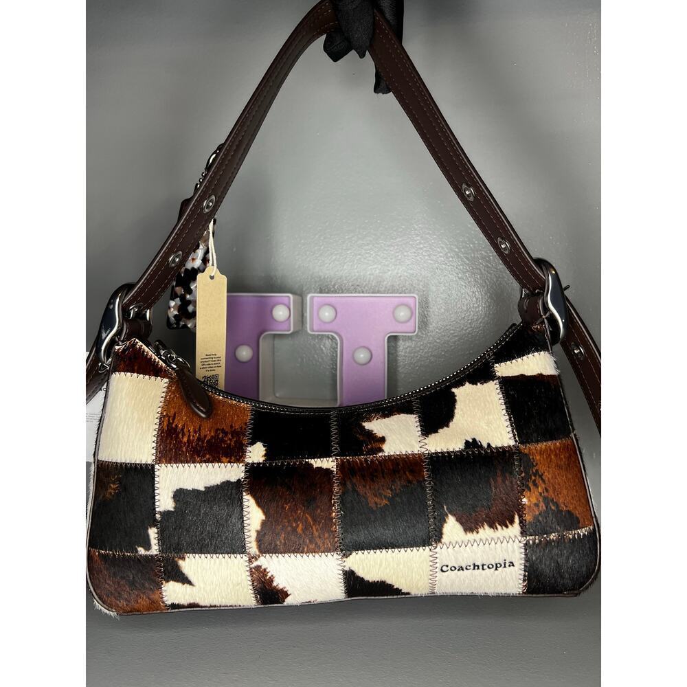 Coachtopia Shoulder Bag In Upcrafted Haircalf With Cow Print